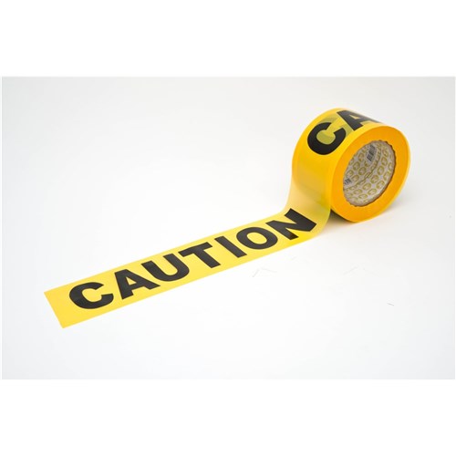 FRONTIER BARRIER SAFETY TAPE 100MX75MM YELLOW/BLACK CAUTION 